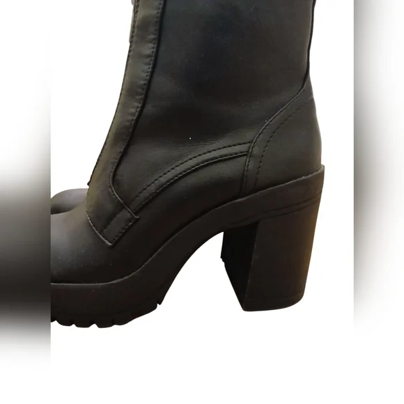 ASOS Miss Selfridge NWOB Black Zipper Punk Steam Grunge Indie Rock Boots 6 UK 4 - Picture 5 of 16